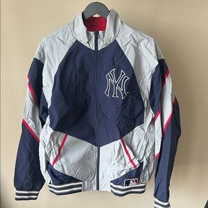 Supreme Men's Navy and Gray NY Yankees Jacket